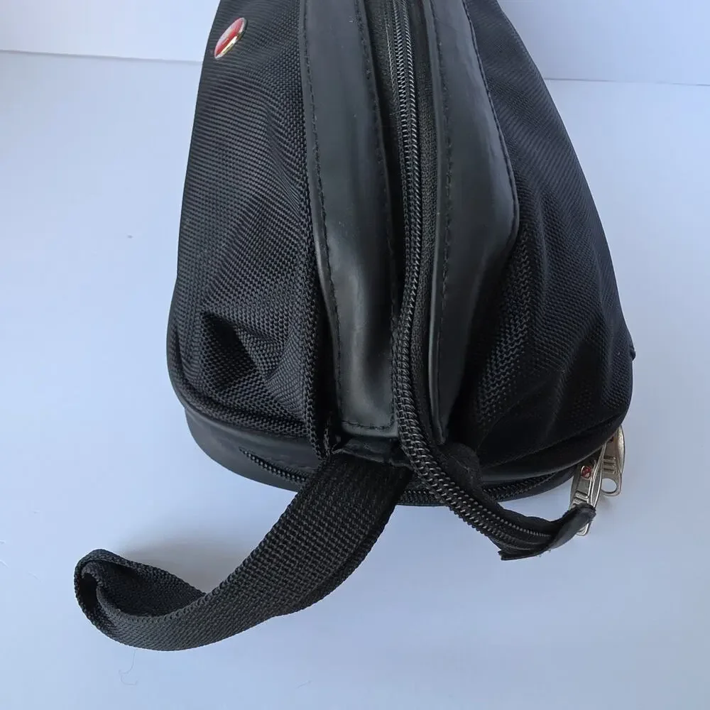 Swiss Gear Black Toiletry Cosmetic Hygiene Travel Bag, Mesh Organizer